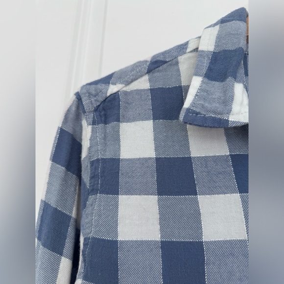 Aerie blue and silver gingham button down shirt size XS - Picture 4 of 10